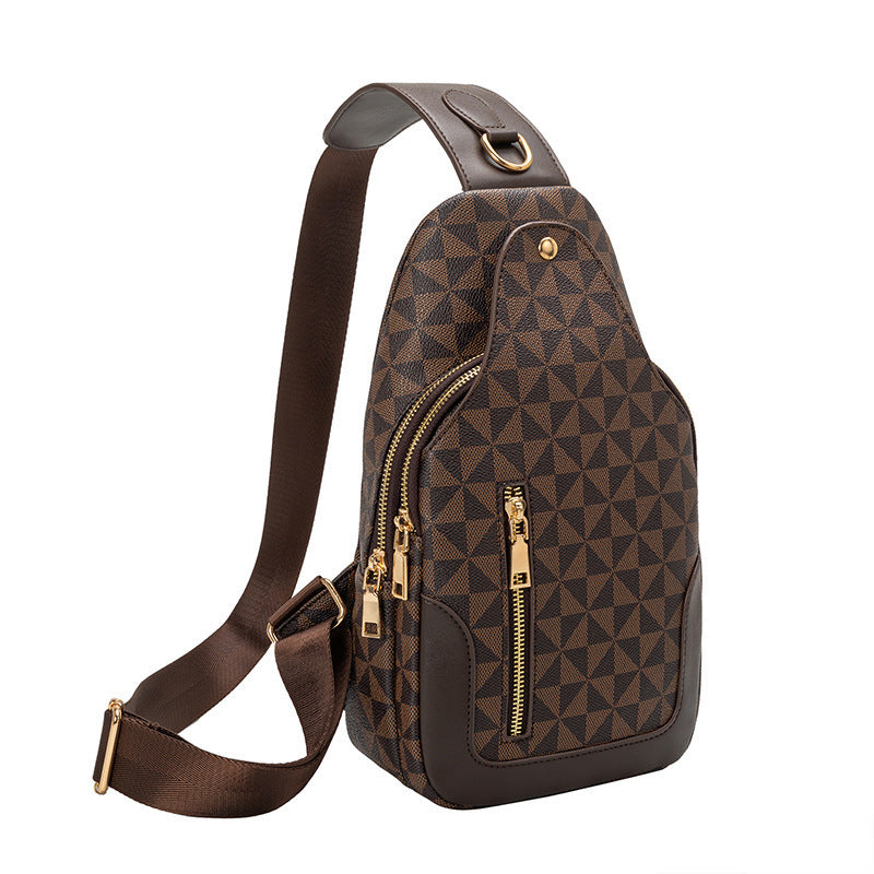 Crossbody homme Grande capacité Retro sac thoracique portable