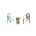 Canapé miniature vintage et chaise pour modèles de meubles Dollhouse
