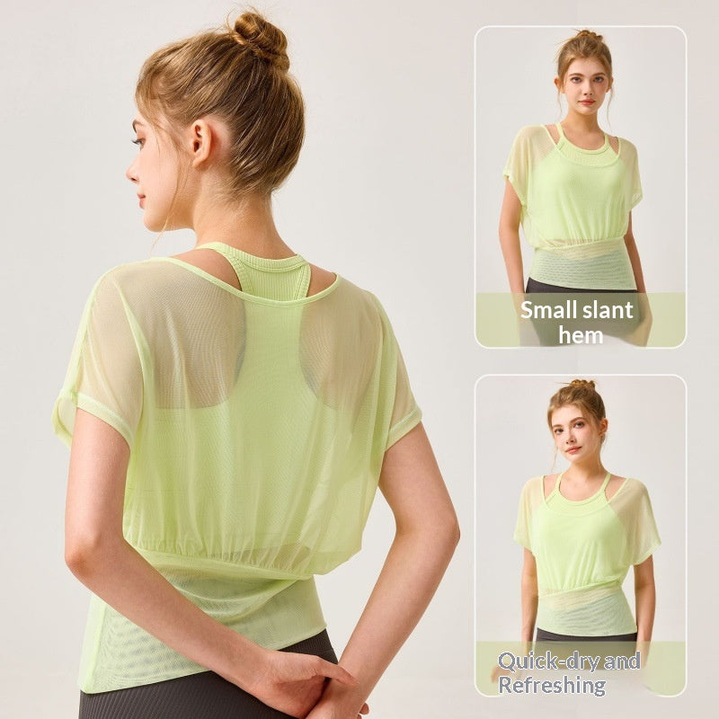Les femmes perdent-Fit Casual Mesh Quick-Drying Yoga Cover-Up