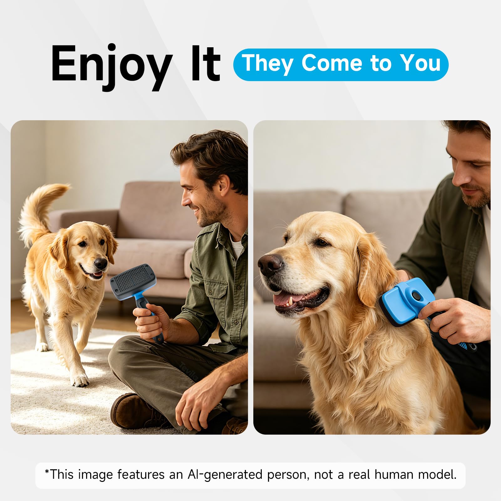 Brosse auto-nettoyante pour chien pour la couverture