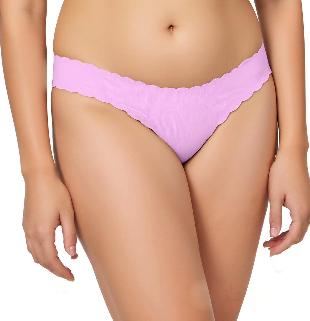 Thong à basse taille sans couture Wavy Lace