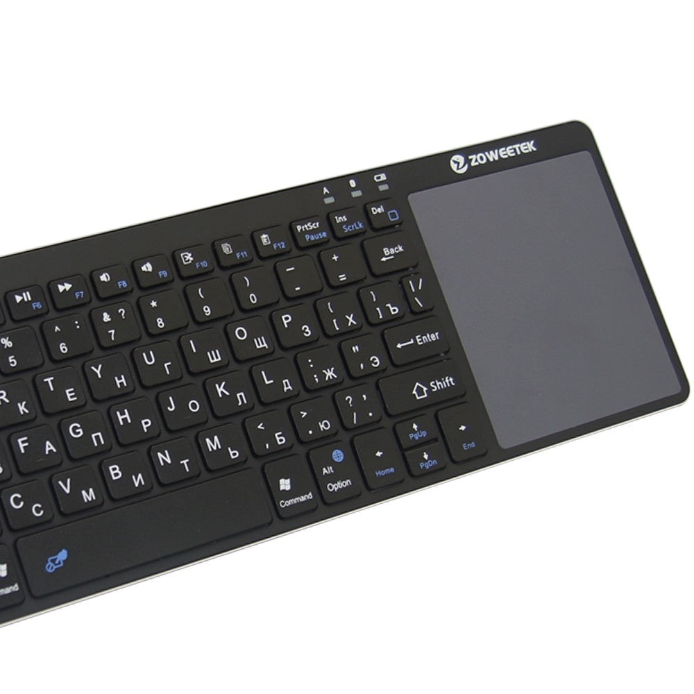 Zoweetek k12bt-1 Mini sans fil Bluetooth clavier Russe Anglais Espagnol Touchpad Pour Sma