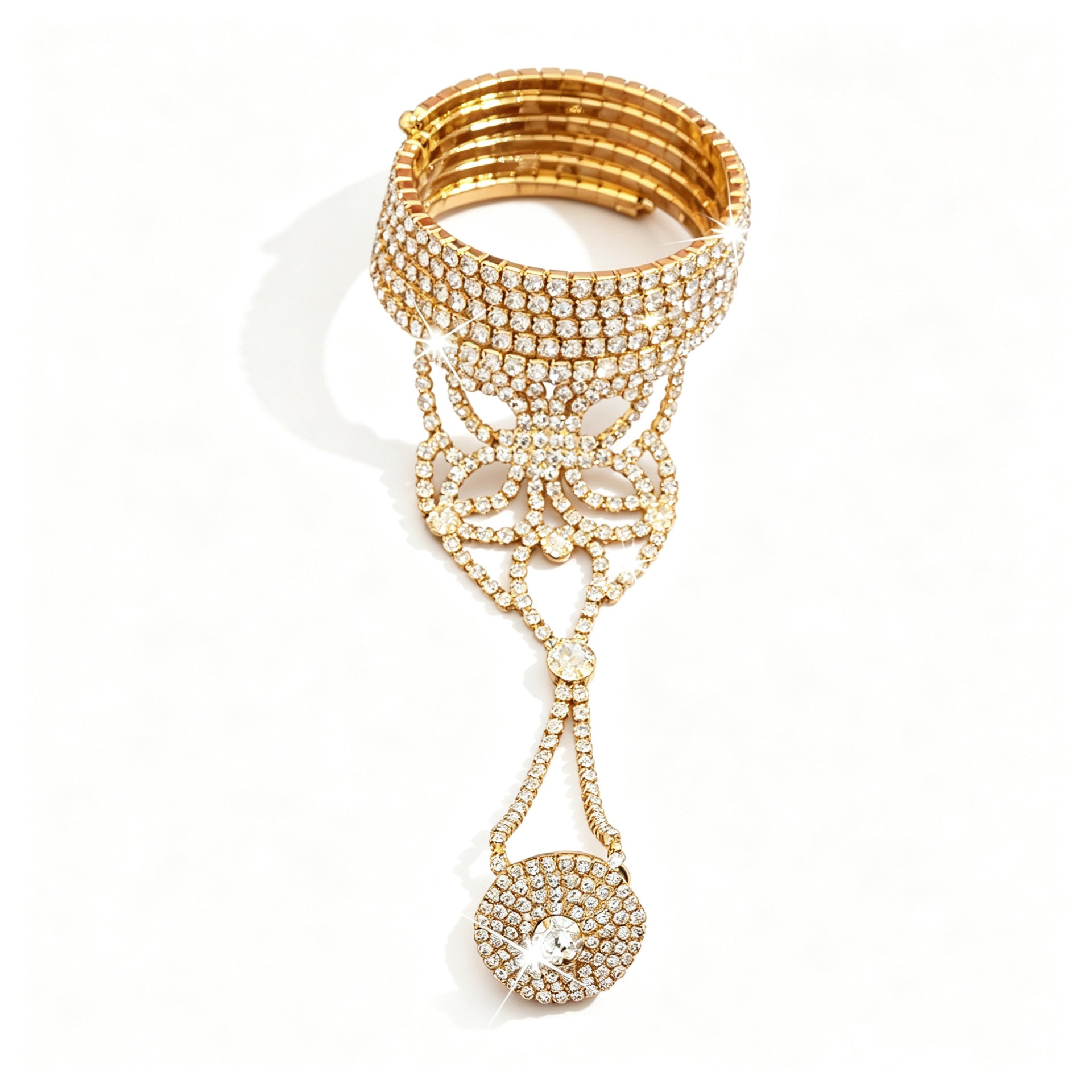 Bracelet élastique avec plusieurs couches de Strass amis Eco