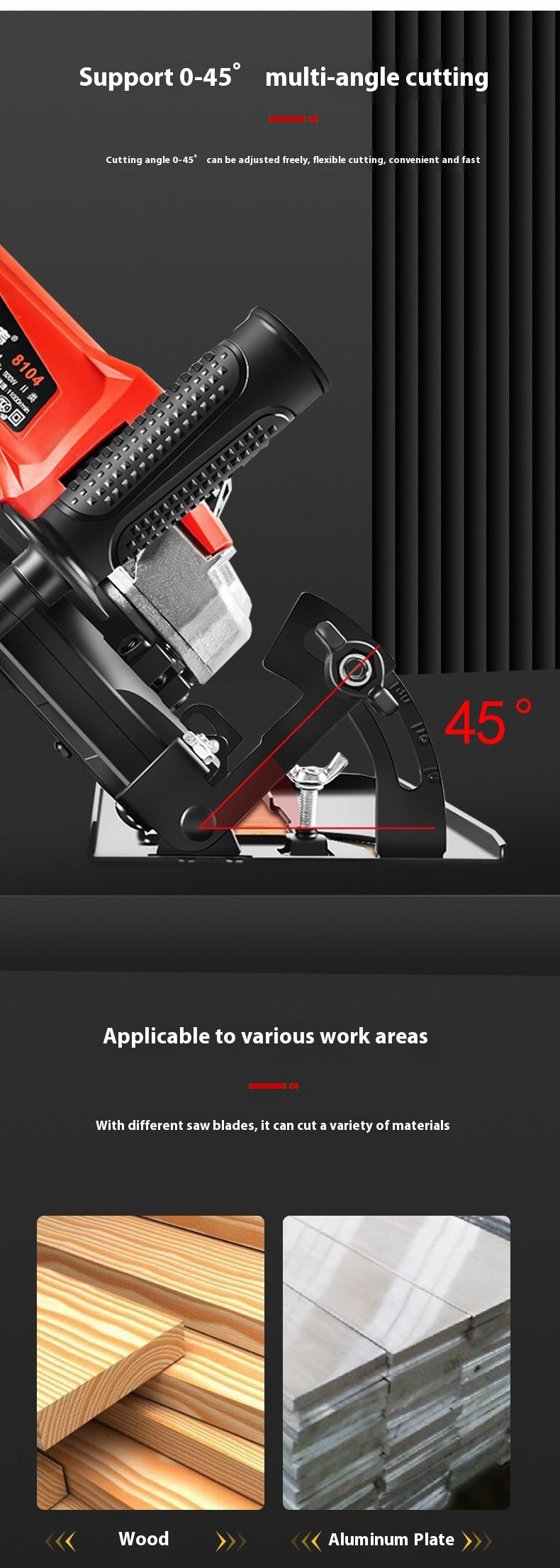 Manchon d'angle de huit générations d'usine Accessoires sans poussière Support multifonctionnel Méta
