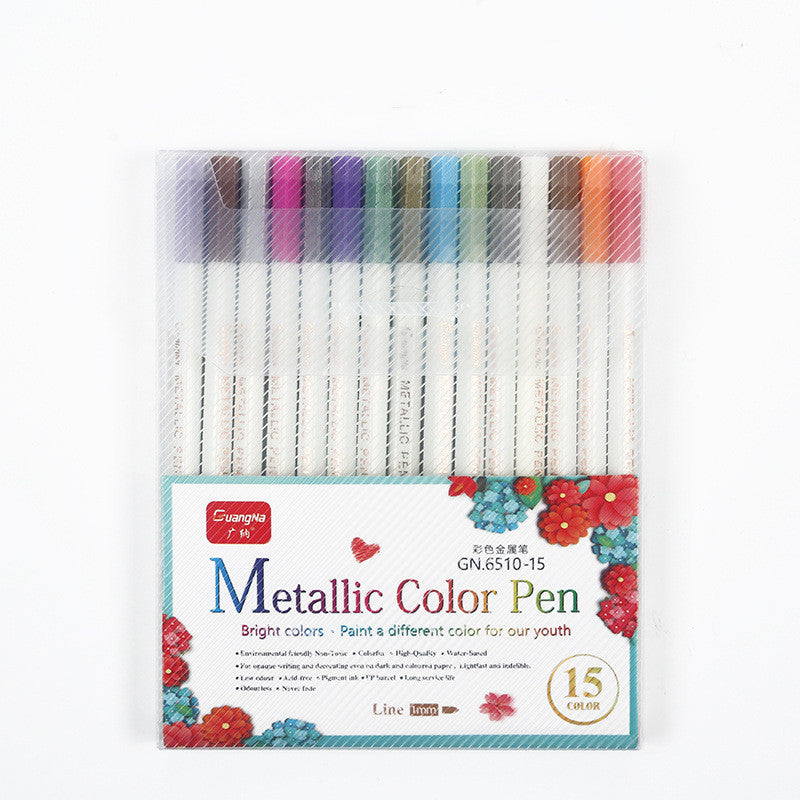 Couleur noir carte album couleur métal stylo