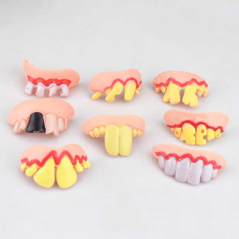 Mode simple Halloween faux jouets de dents étranges