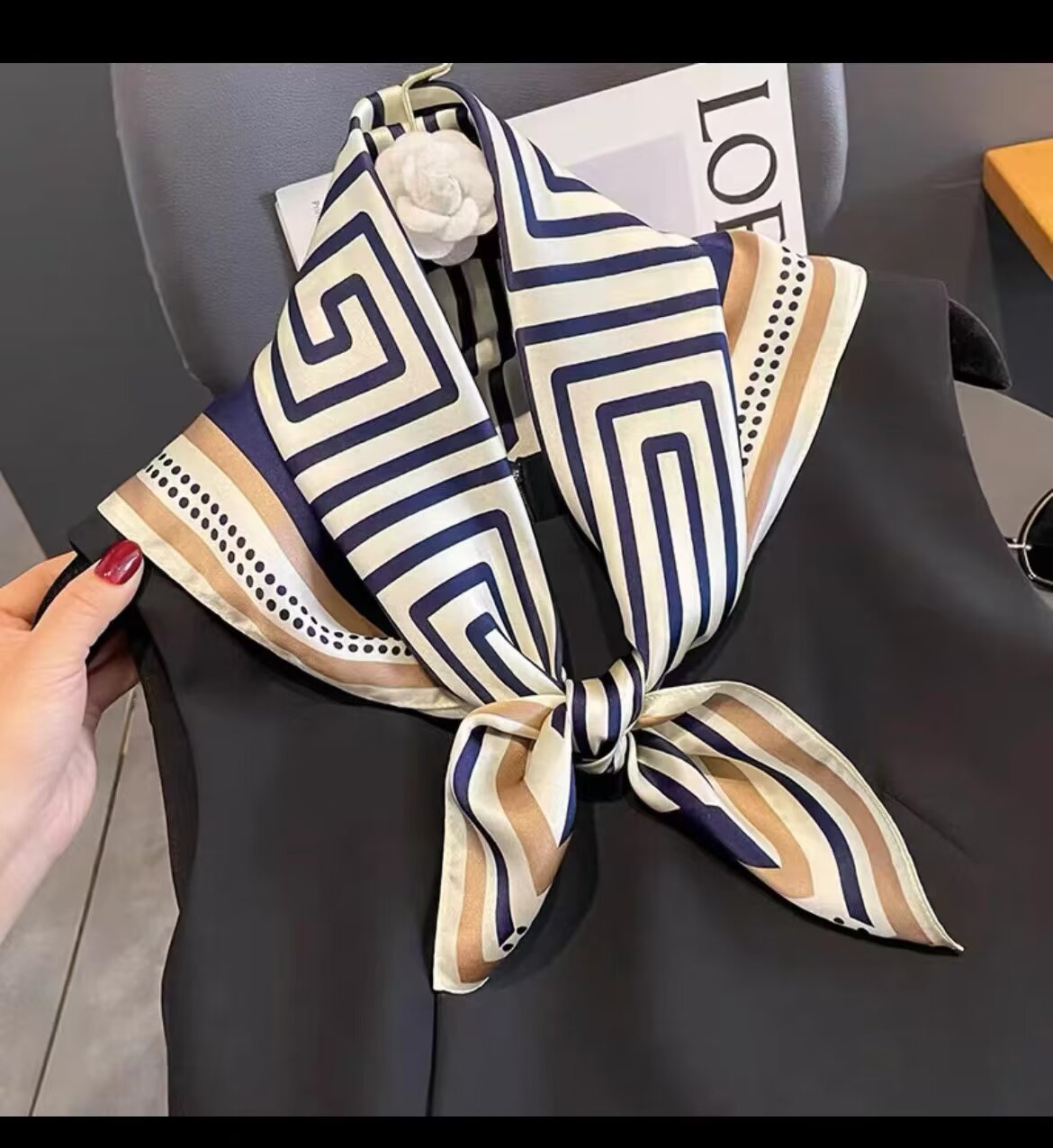 Accessoires de bande de cheveux en écharpe de cou polyvalent haut de gamme