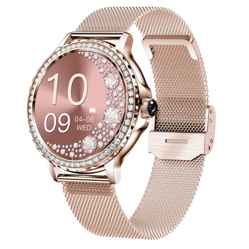 Bluetooth Calling Smart Fitness Bracelet Montre imperméable avec des Accents Diamant