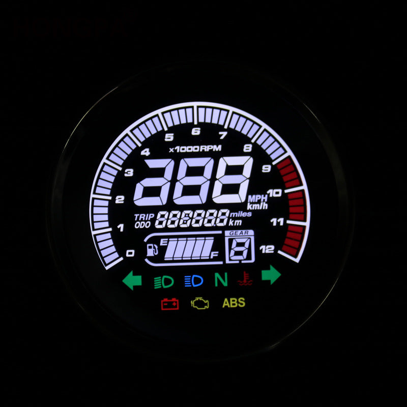 Moto couleur modifiée écran LCD compteur kilométrage carburant Quantité ABS Vitesse