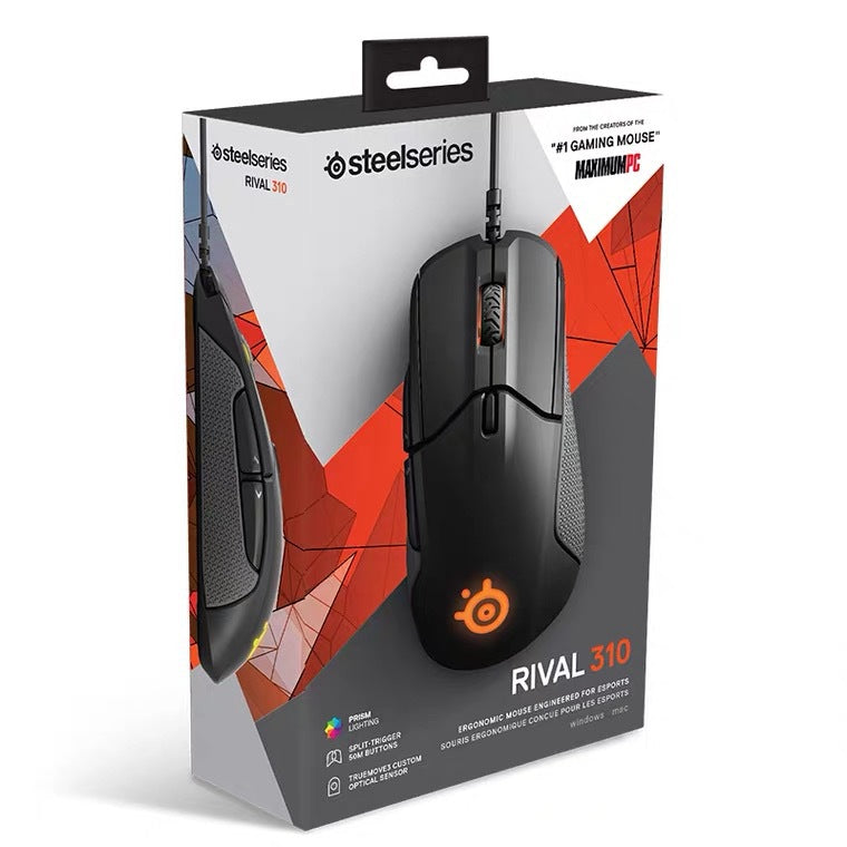 Souris de jeu mécanique d'ordinateur filaire
