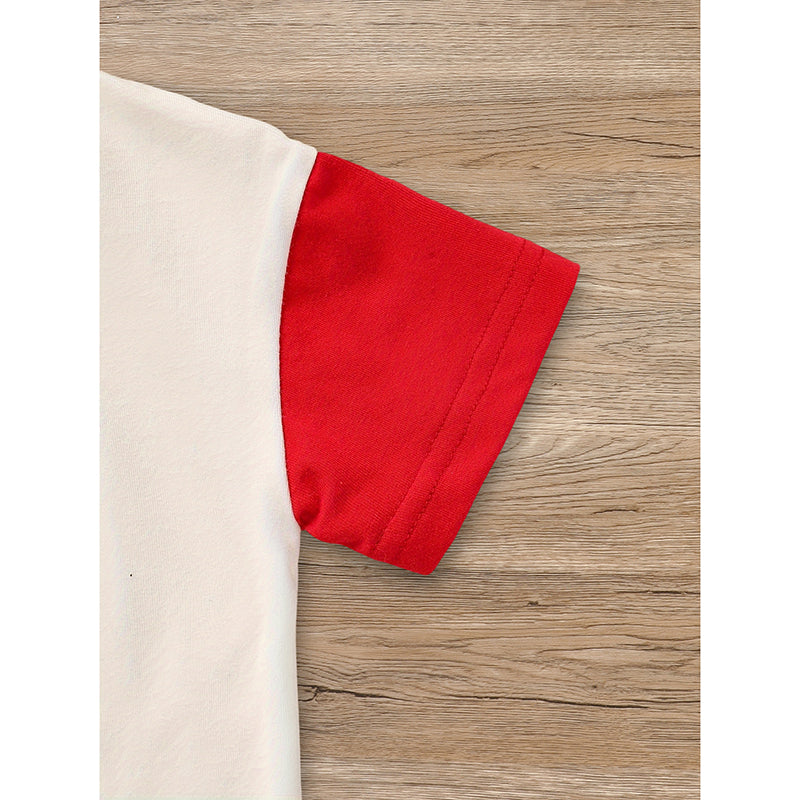 Bébé bébé garçon 4ème de juillet Outfit Set États-Unis Lettre Imprimer T-Shirt & Short pour I