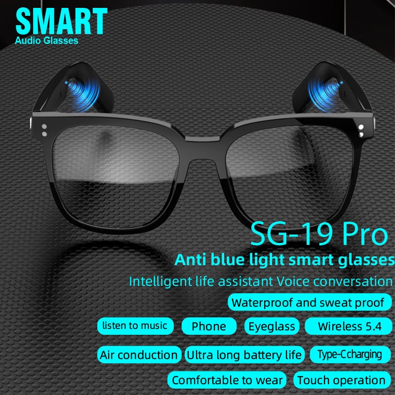 Smart Glass Smart Eyewear Étape dans le monde Verres résistants aux UV haute définition HIFI S