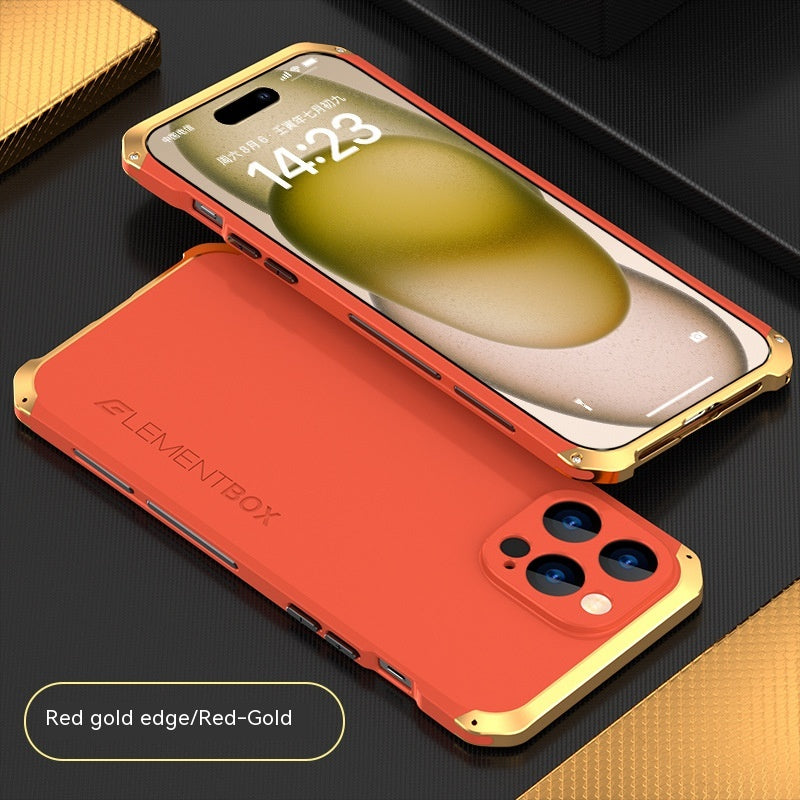Couvercle de protection pour téléphone portable TPU Cadre métallique Trois sections