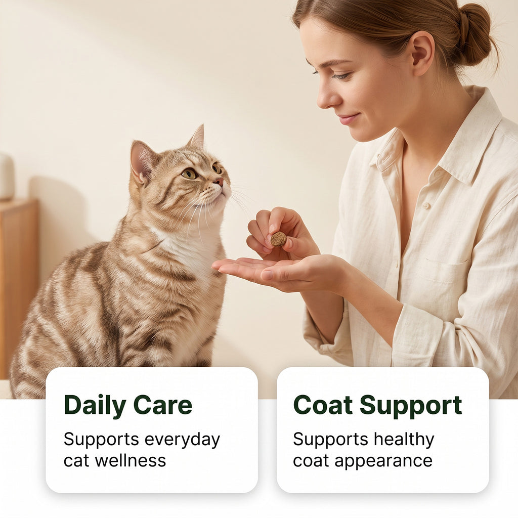 Comprimés interactifs de dents de chat et suppléments nutritionnels quotidiens