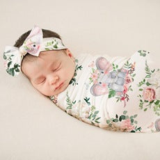 Newborn Swalfling Cloth Beanie Hair Band Ensemble de trois pièces