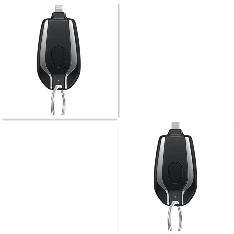 Porte-clés Banque de recharge sans fil Portable 1500 Mah Alimentation d'urgence Téléscopique Petit M