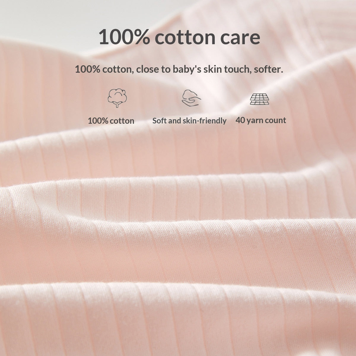 Pure coton désossé manches longues Baby Onesie