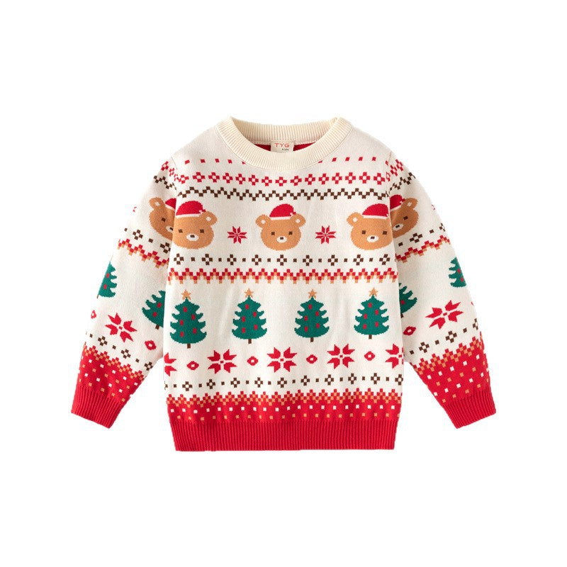 Chandail en coton fin double couche pour garçons et filles