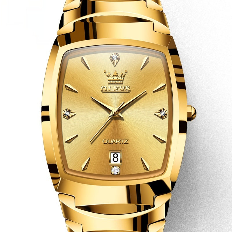 Or Quartz Tungsten Steel Real Men's Watch
