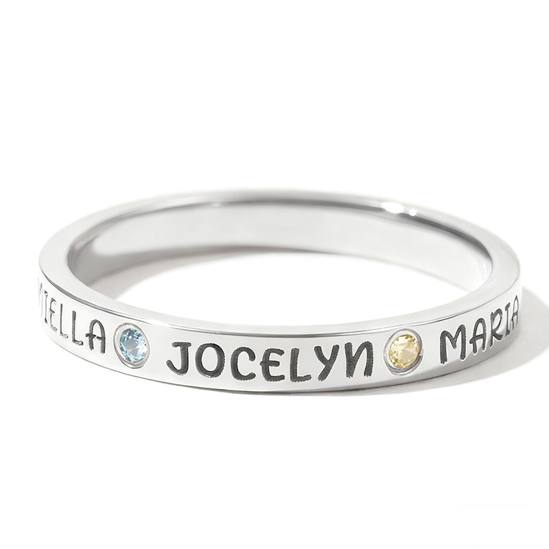 Bague en acier inoxydable de conception minimaliste
