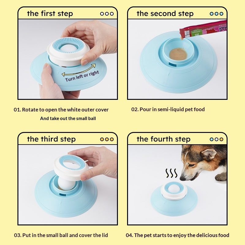Jouet de chien Un bol auto-amusant anti-goutte pour traiter l'alimentation lente pour garder votre pup Entrée