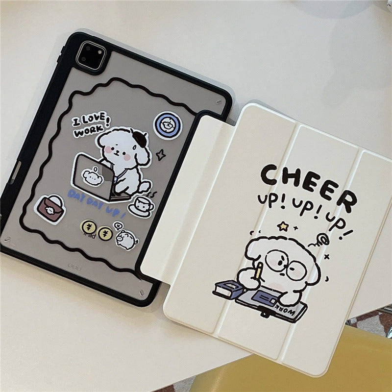 Réparer plaque de dessin animé de chien avec la fente de stylo Acrylique souple anti-chute