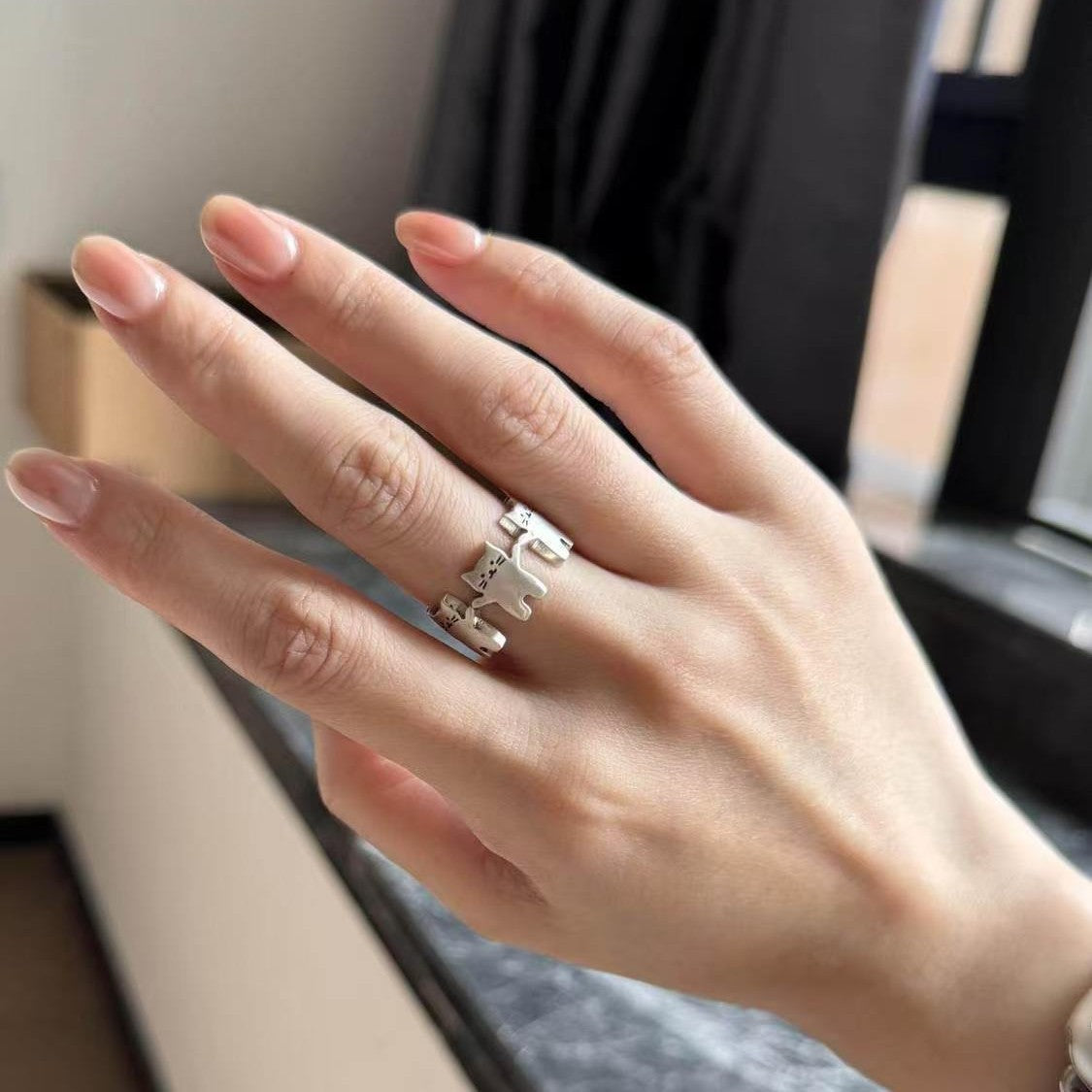 Creative Cat World Open Ajustable Ring