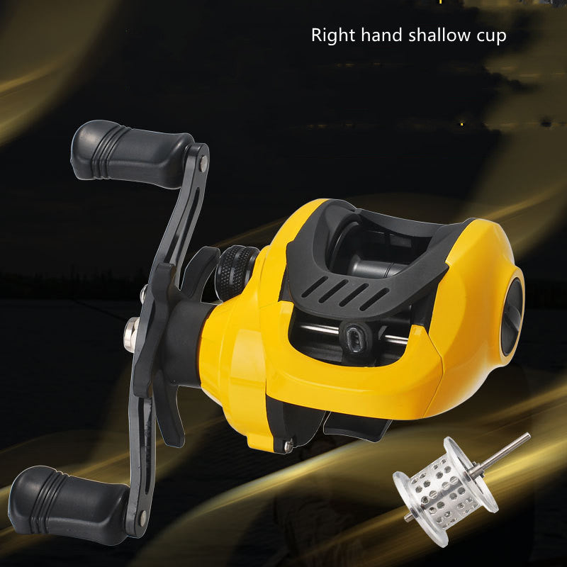 Petite roue de chute d'eau jaune Luya roue bobine de pêche Lei Qiang Hit noir Micro-objet Mod