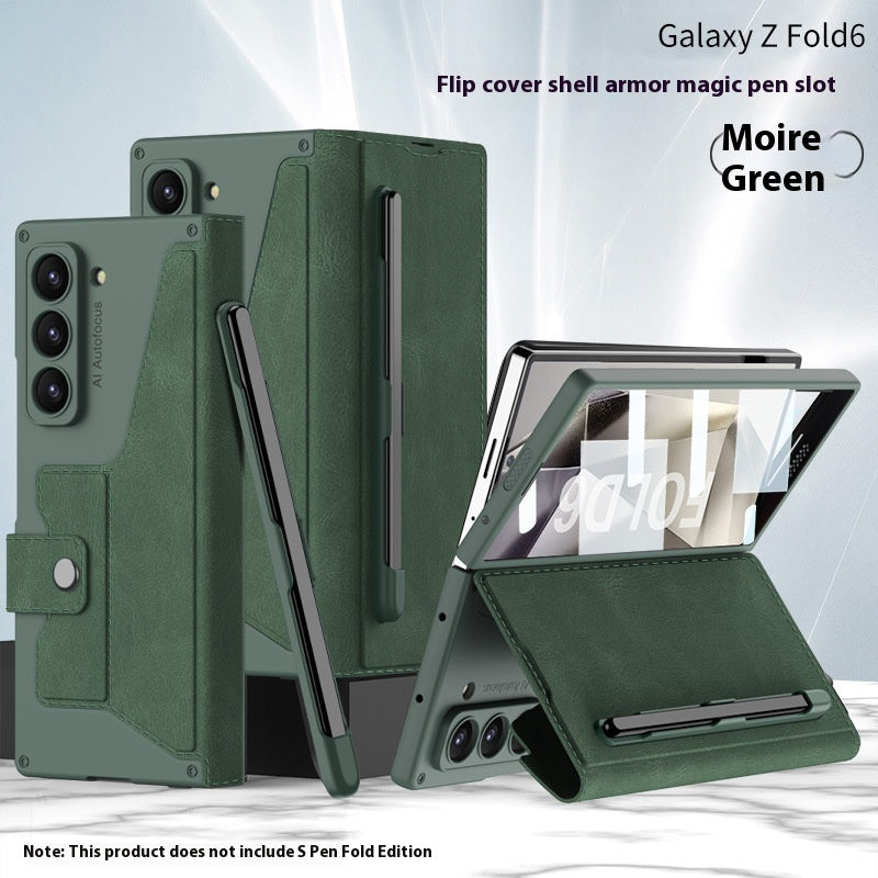 Étui de téléphone pliant ZFold6 Étui de téléphone en cuir