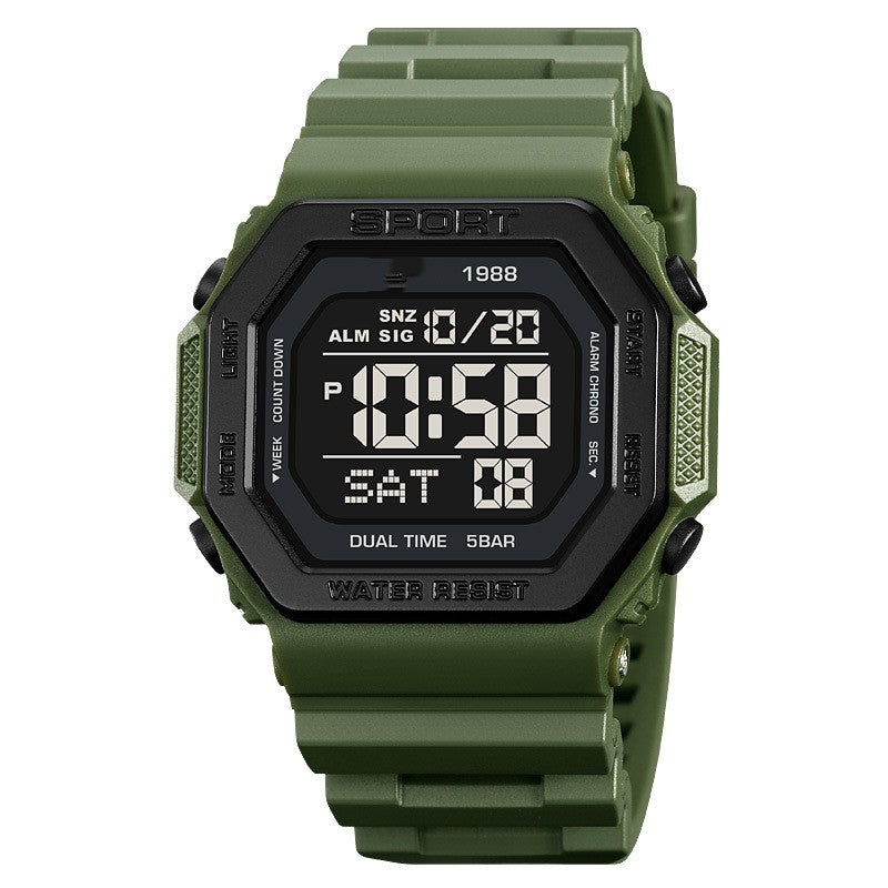 Montre électronique d'extérieur pour hommes Multifonctionnelle