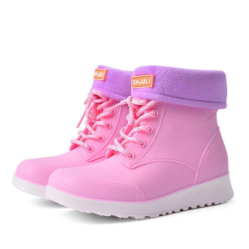 Bottes de pluie Straps hommes et femmes avec le bas doux antidérapant