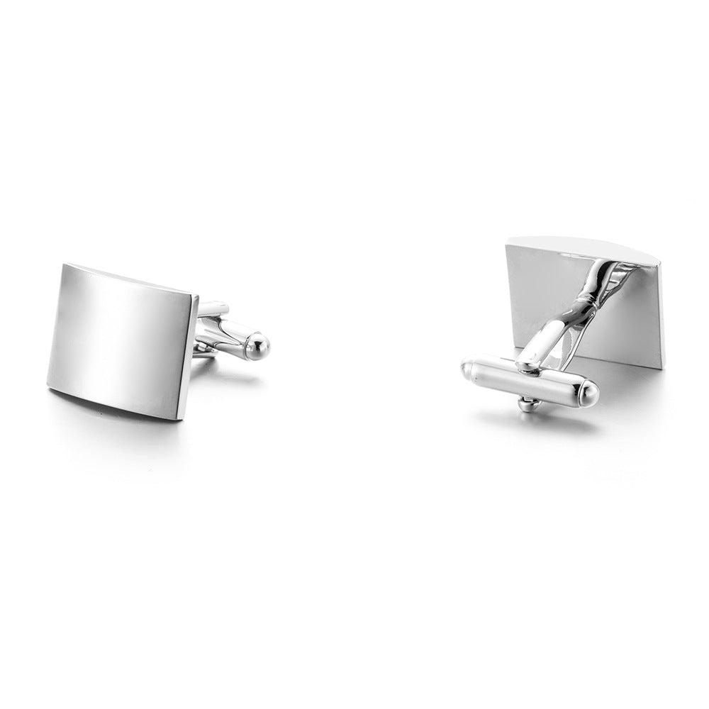 Plain Glossy Cufflinks French Western-style Vêtements