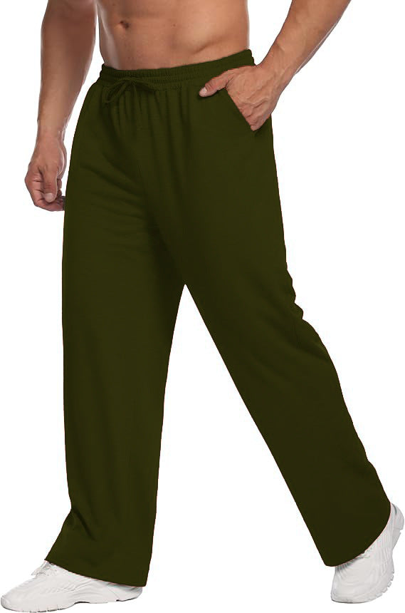 Pantalons à cordes à cordon droit pour hommes