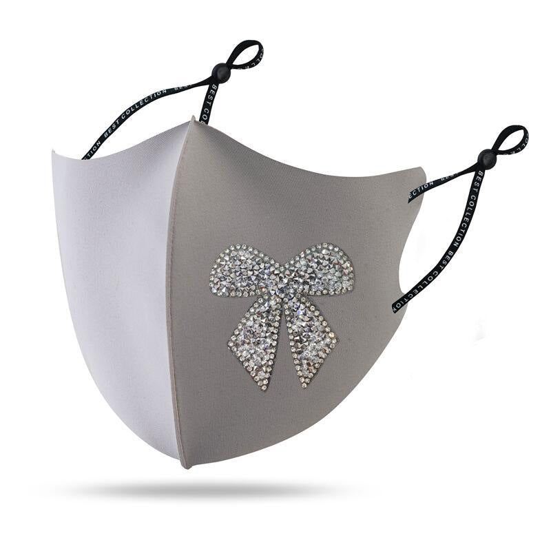 Masque Diamond Shiny Diamond Bow Masque de vêtements créatifs