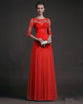 Robe à manches longues en dentelle