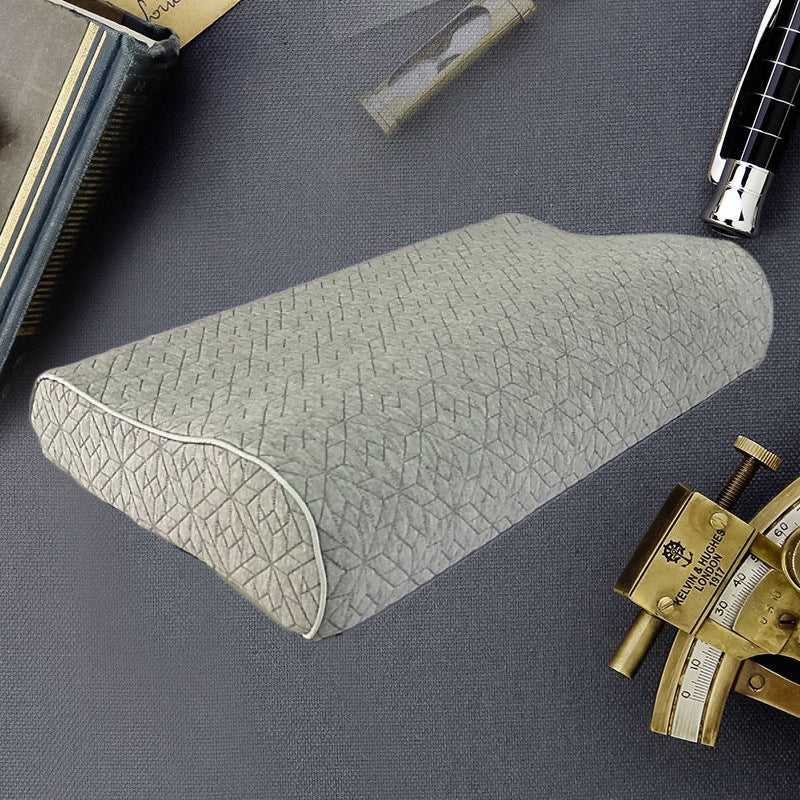Étui d'oreiller en latex en fibre de charbon de bambou
