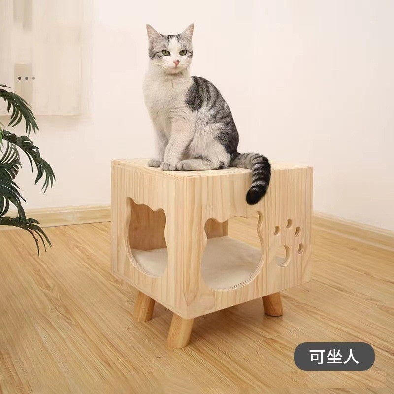 Cat Lit Cat Jouer carré tabouret Table de nuit créative