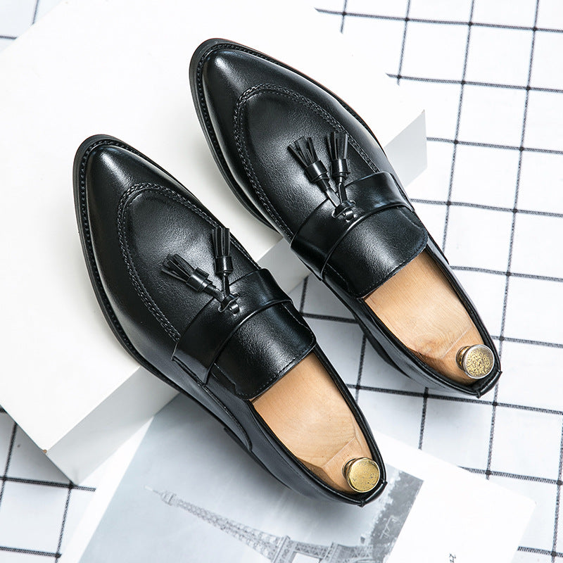 Hommes style britannique Casual Fashionable Business Tassel Chaussures en cuir