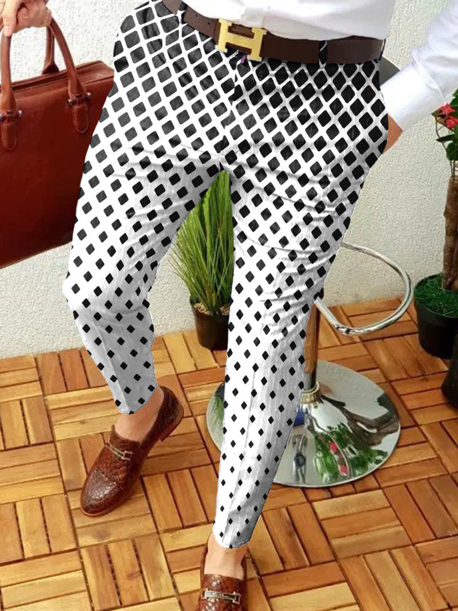 Casual Abstract Contraste Pantalons micro-stretch