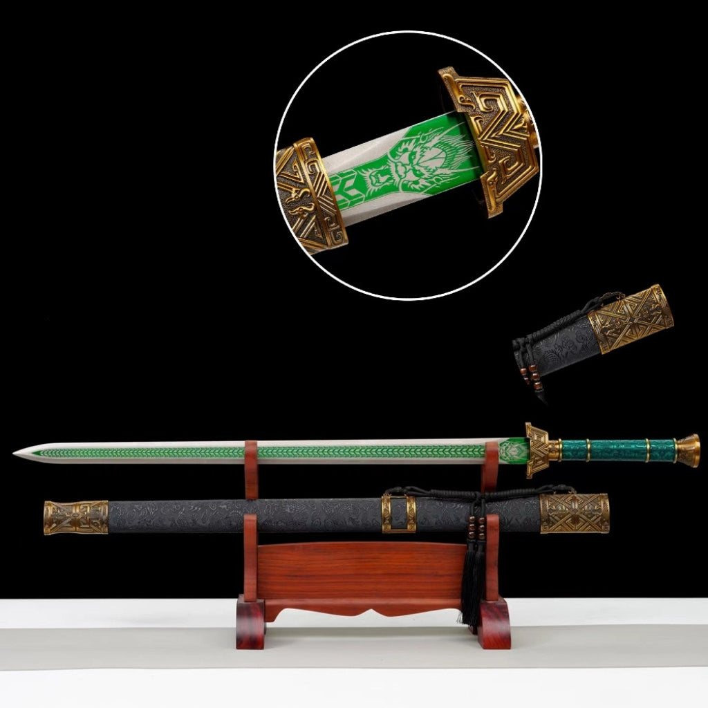 Épée Tang-Style Épée Long-Style Épée Blade Autodéfense Arme froide Sabe horizontale Tang-Style