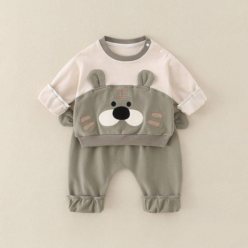 Pure Cotton Romper Set Pour Garçons Mignon Enfants Vêtements Bébé Garçon Outfits