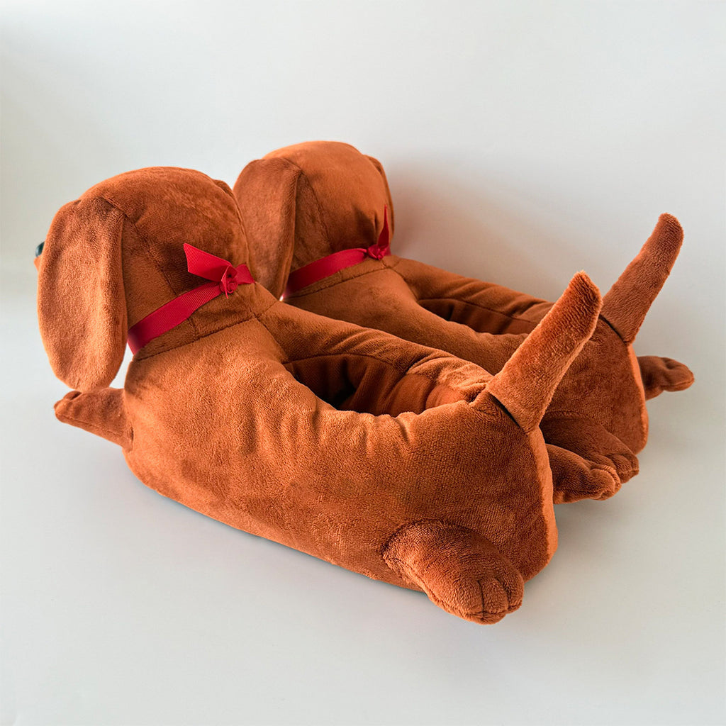Dachshund Accueil Chambre à coucher Hiver en peluche Pantoufles