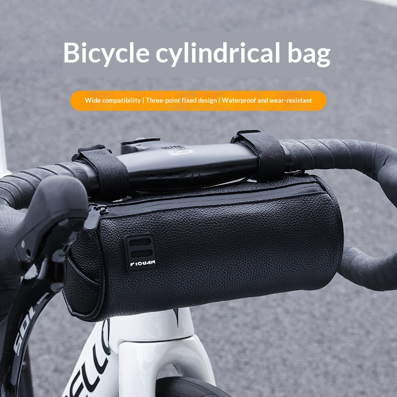 Sac à vélo en cuir PU imperméable à grande capacité
