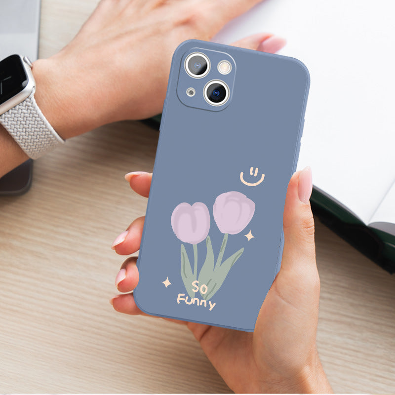 Tulipe boîtier de téléphone en silicone anti goutte