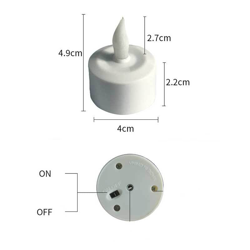 Rechargeable Yellow Flickering LED Candle Lamp