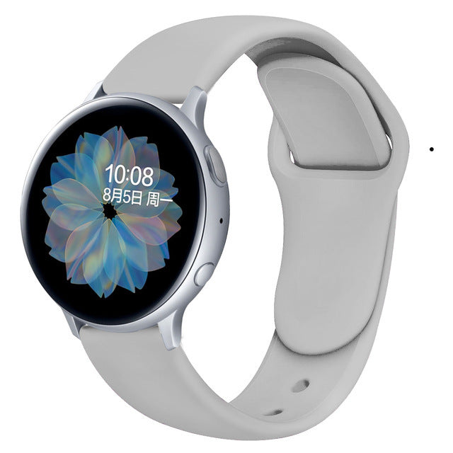 Convient pour Galaxy Active 2 boucle vers l'envers bracelet en silicone 20 22mm Sports intérieur boucle Str