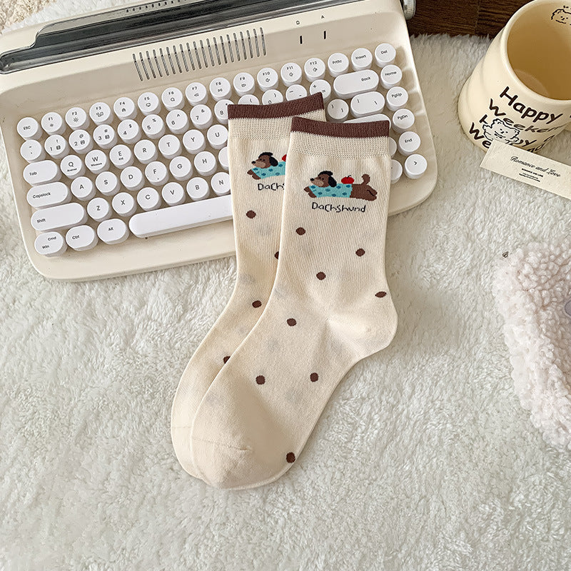 Chaussettes de caricature mi-calf australien Coton sans couture cheville pour les femmes