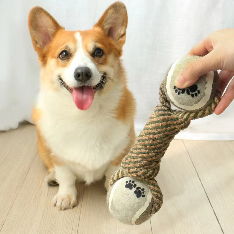 Jouets de chien de chien pour les grands petits chiens Jouet interactif coton Rope Mini Jouets de chien balle pour chiens