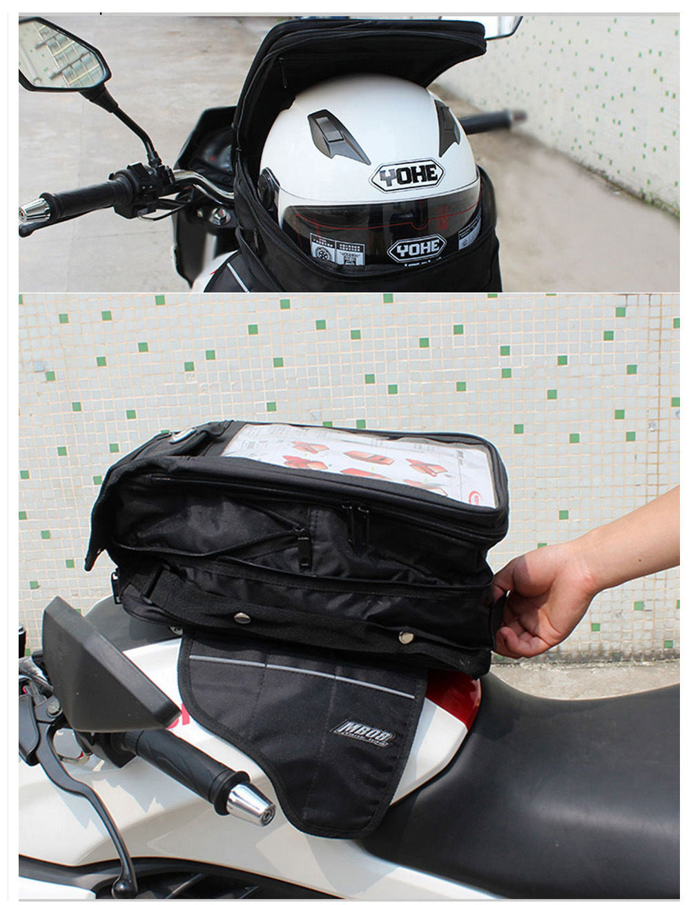 Accessoires de moto noir