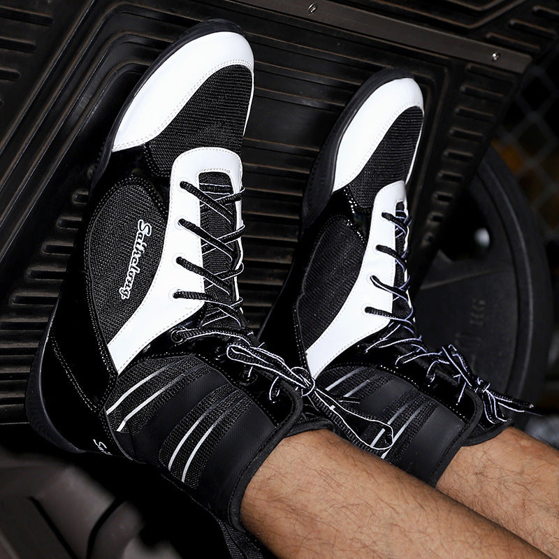 Entraînement de combat mixte Lutte Soft Sole High Fitness Lifting Shoes